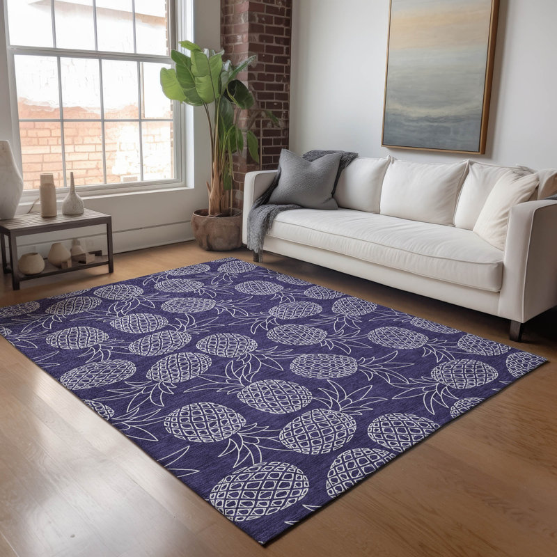 Premium Machine Washable Chiekezi AMF161 Blue Rug, Rectangle 9' x 12'