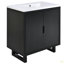 Ensemble de meuble-lavabo 30 po avec lavabo, armoire combinée, armoire de rangement pour salle de bain, structure en bois massif-126202326