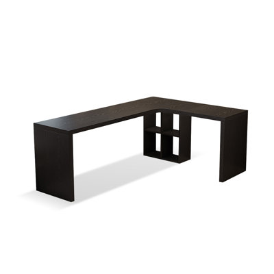 Black Rectangular Solid Wood desk
