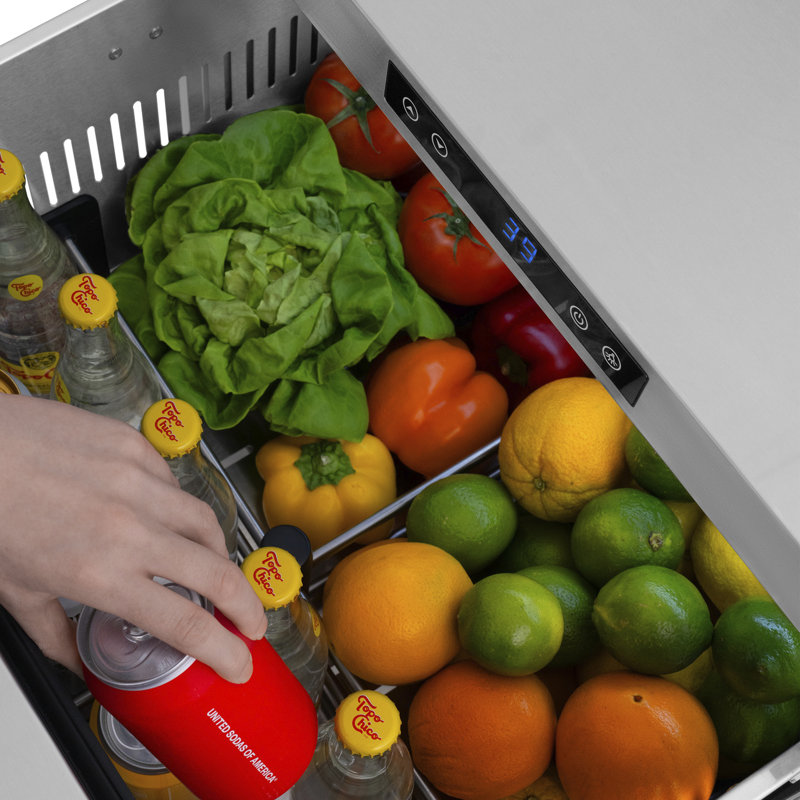 Zline 24 In. Touchstone 168 Can Outdoor Refrigerator Drawer W/ Hand Hammered Copper Doors