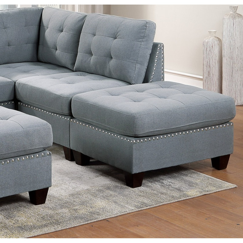 Meuble de salon capitonné sans accoudoirs 1pc