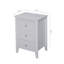 Table de chevet moderne à 3 tiroirs avec station de charge USB, table de chevet compacte avec tiroirs coulissants pour chambre à coucher, blanc