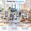 Fauteuil de bureau, fauteuil de bureau ergonomique Comfort Home, fauteuil de jeu à roulettes à dossier moyen, hauteur réglable, soutien lombaire, accoudoir rabattable-202091579