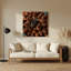 «Southwestern Plants Pinecone 180», art mural en métal brun-1584558549