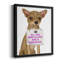 «Love and Chihuahua», toile encadrée de qualité supérieure - prête à être accrochée-864130673-864130674
