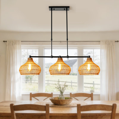 3 - Light Natural Kitchen Island Pendant