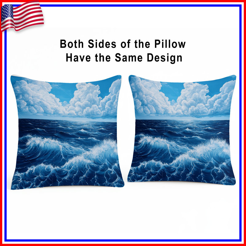Coussin Ocean, 14 X 14 pouces