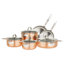 Viking Hammered Copper Clad 10 Piece Cookware Set