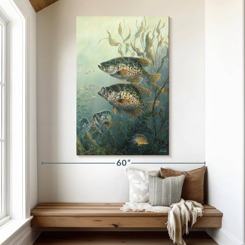 Brampt Black Crappies, 51" H x 34" W