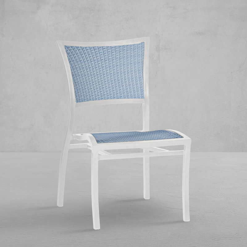 Aire Side Chair, White/Blue