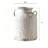White Distressed Metal Double-Handled Tabletop Vase