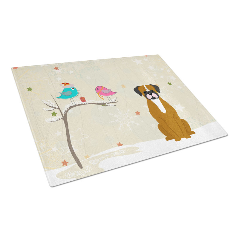 Planche à découper en verre à trésors caroline boxer cooper Christmas Presents, Fauve éclatant
