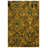 Colchique Collection Digital Print Cotton-Polyester Green Yellow Floral Rug-1189118413