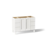 Poplin® 48" Vanity Base Only with Furniture Legs, 2 Doors and 6 Drawers