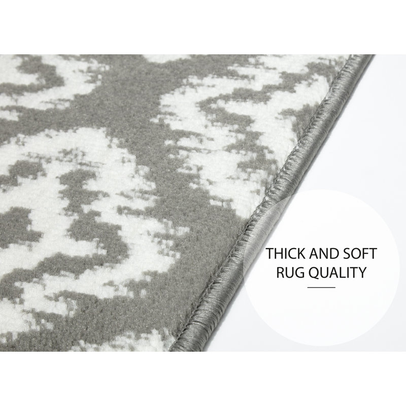 tapis d'escalier doux et vibrant en treillis Kluge, Clair