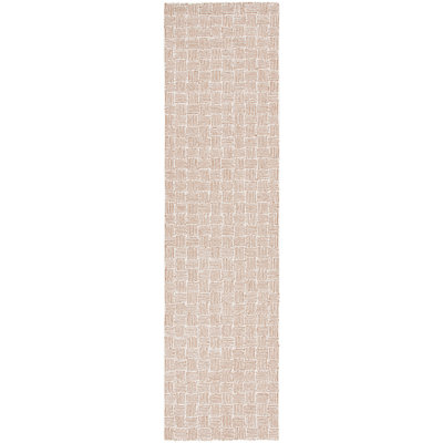 Tunis Hand Tufted Wool Pile And Cotton With Latex Checkered Rug