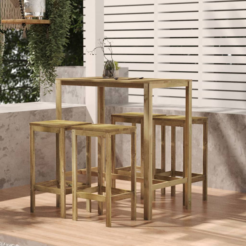 Kriner Wooden Bar Table