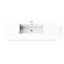 Lavabo vasque rectangulaire pour salle de bain, 48,14 pouces, surface solide, blanc mat, design moderne et facile d'entretien
