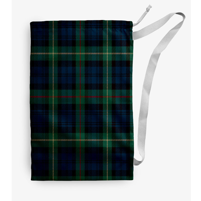 Sac à linge Tartan, Moyen (H 36 po x l 28 po), Bleu