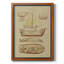 Toile encadrée de qualité supérieure Antique Ship Plan III - prête à être accrochée-265992016
