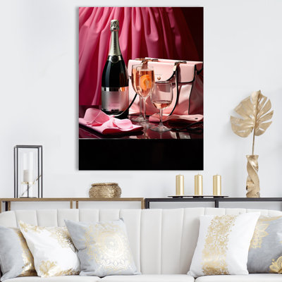 Hoffarth " Pink and Black Fashion Bag Champagne II " Color Photography Print