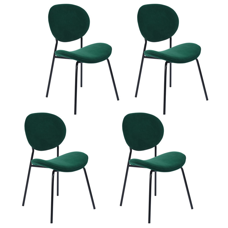 Alaya 137.2cm H Velvet Upholstered Side Chair, Green