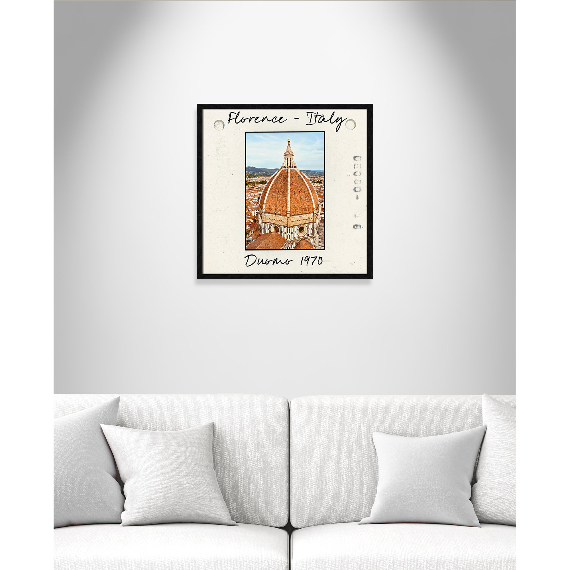 Florence Italy - Duomo Print by Susan Jill, 23.5" H x 23.5" W x 0.75" D, Black Single Picture Framed Paper