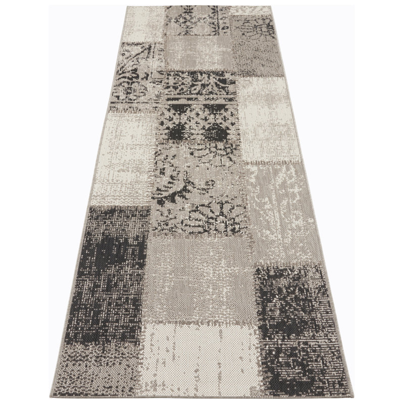 Beach Handwoven Taupe/Cream Rug, Runner 80 x 200cm
