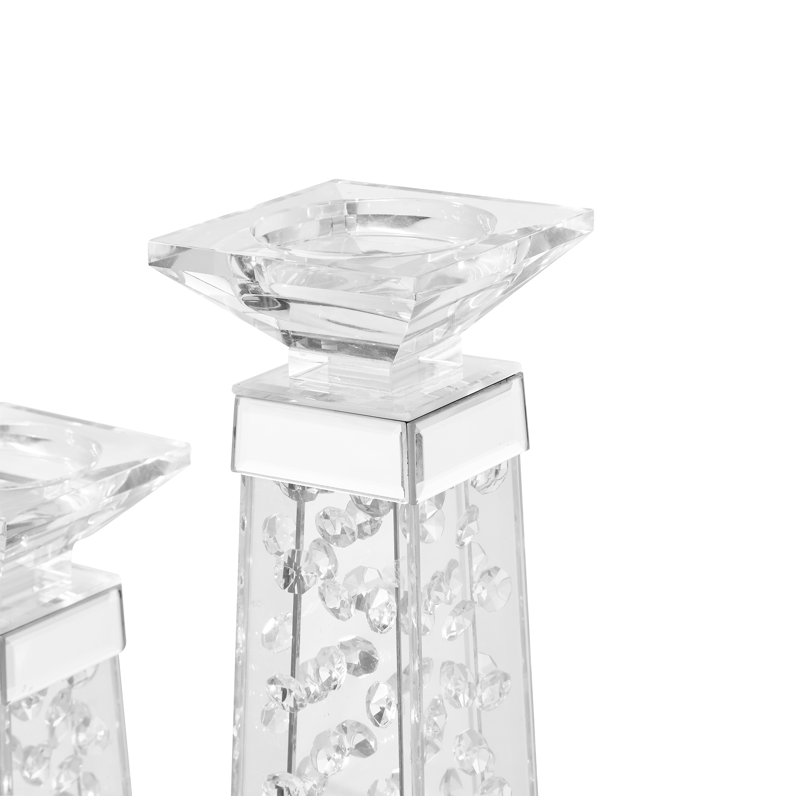 Sparkle Crystal Tabletop Candlestick, 18" H x 4" W x 4" D