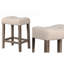 Ensemble de salle à manger 5 pièces pour comptoir transitionnel, table carrée 36 pouces avec 4 tabourets capitonnés-2042710266-2042710269