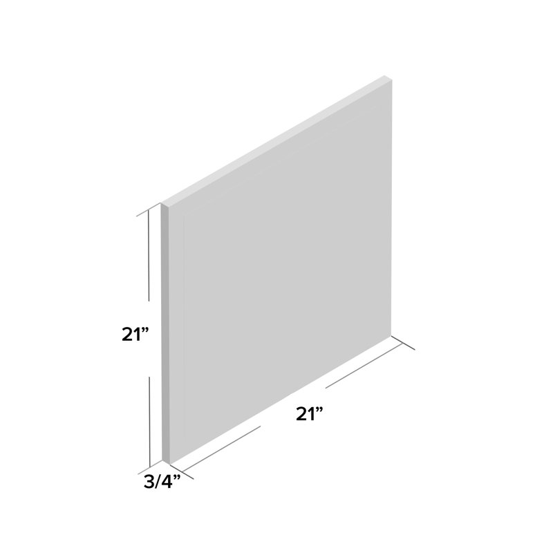 Wood Flat Mirror, 21" H x 21" W