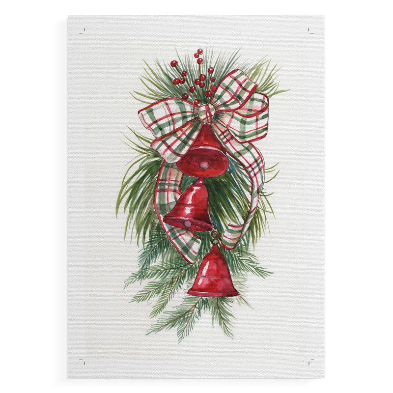 Holiday Bells - Impression sur toile seulement - NON-CADRE, H 18 po x l 12 po