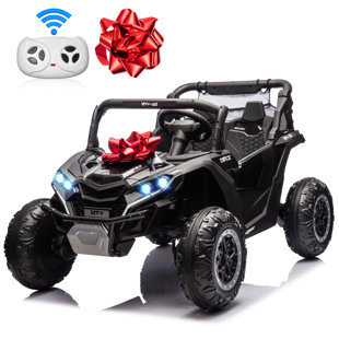 24V Kids Ride On UTV, véhicule électrique tout-terrain 2 places avec télécommande, 4 moteurs, Bluetooth et suspension