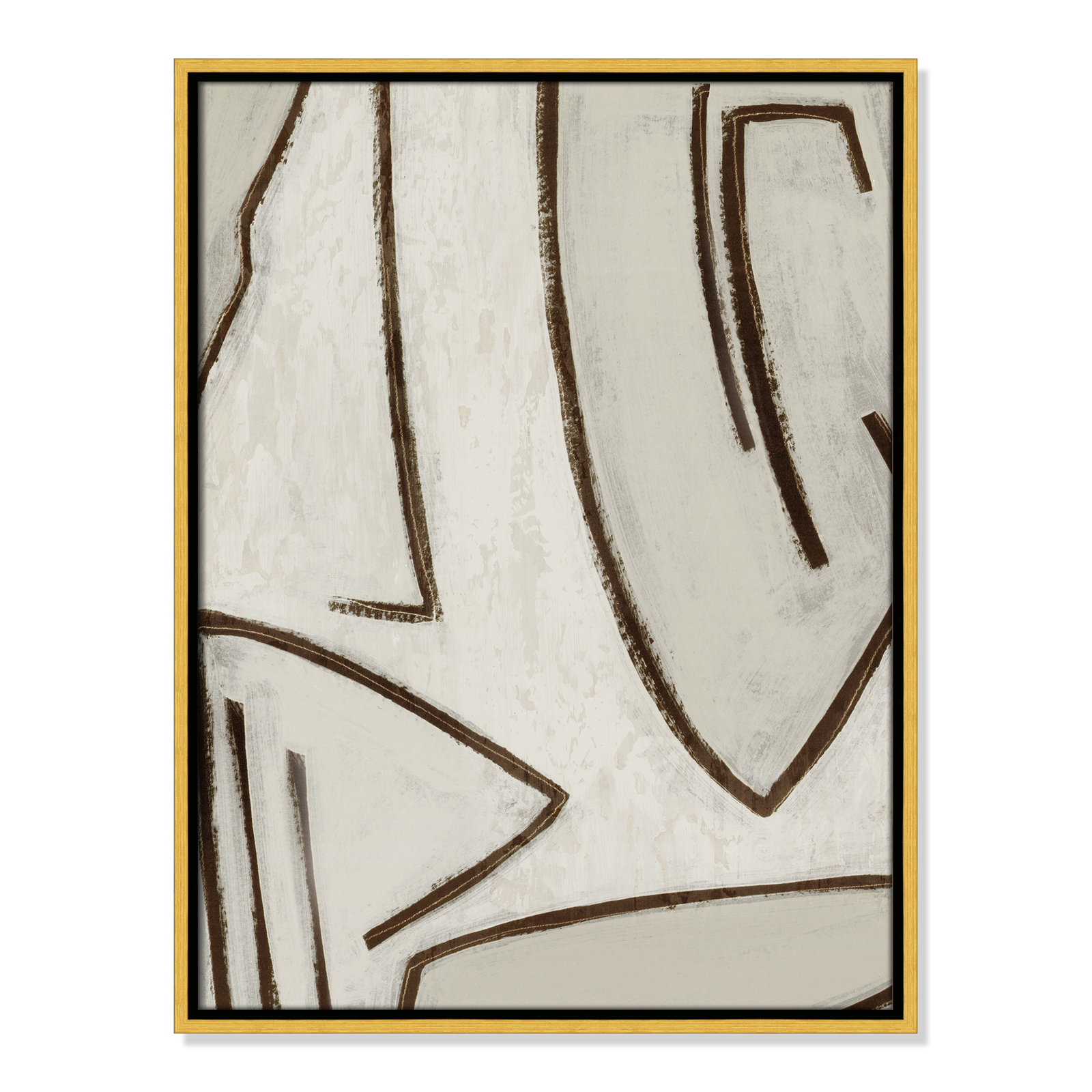 Line Work II, 19.5" W x 25.5" H, Gold
