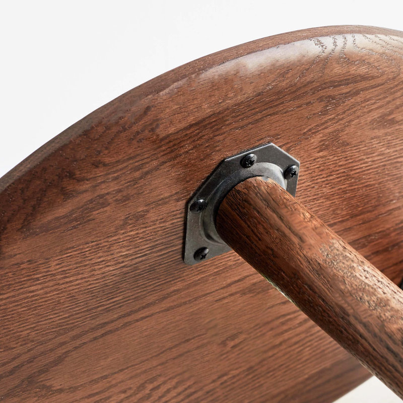 Solid Oak Wood Table, Pebble Shaped Top, Multi-Use Desk & Coffee Table