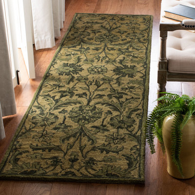 Tapis floral en laine touffeté à la main Dunbar