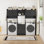 Comptoir de laveuse-sécheuse avec tablette, piédestal avec armoire de rangement, organisateur de salle de lavage avec panier à linge inclinable, comptoir en bois multi-couches avec bordure, conception anti-basculement
