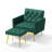 Zianny Velvet Accent Chair with Ottoman-673816097