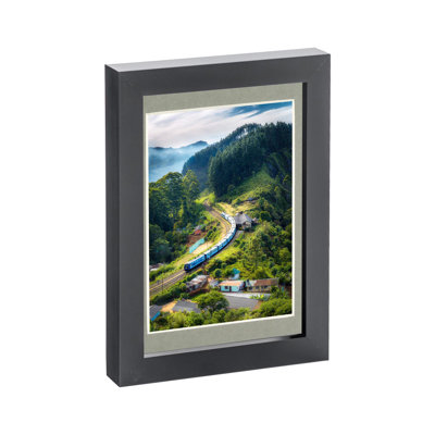 Photo Frame with 4" x 6" Mount - 5" x 7" - Black/Ivory