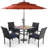 Argyri 4 - Person Patio Dining Set with Square Table , Cushions Included-100188000