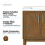 OVE Decors Kira Meuble-lavabo simple autoportant en noyer chaud avec comptoir en pierre d'ingénierie blanche et quincaillerie or brossé-122496228