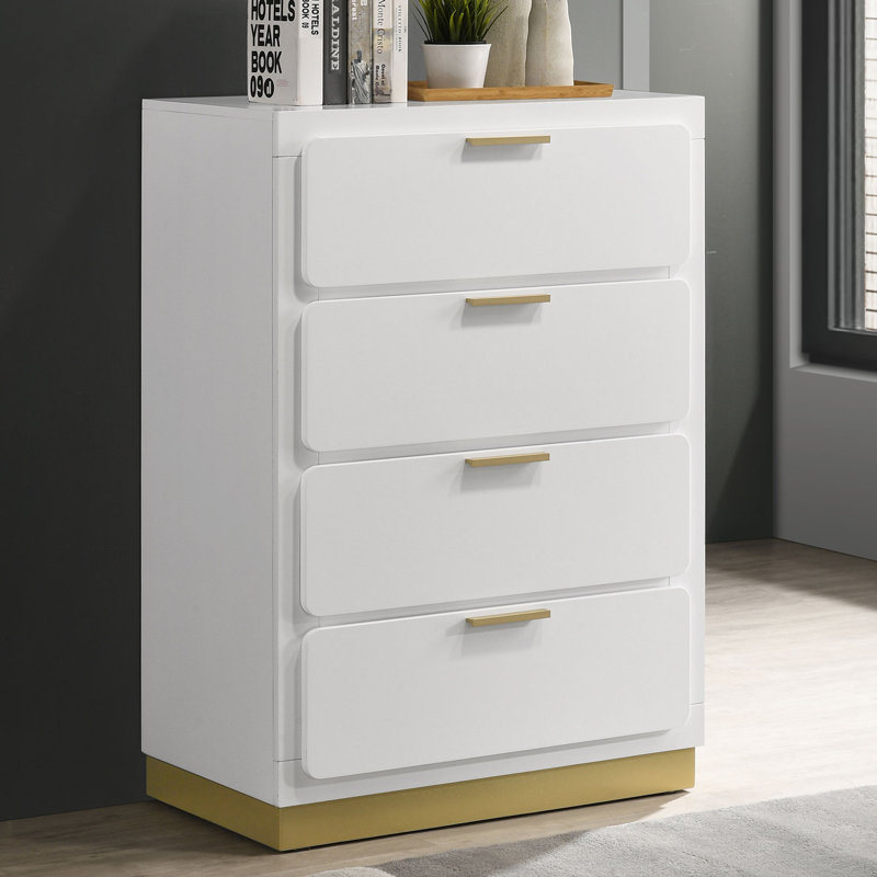 Florenz 4-drawer Bedroom Chest White, White
