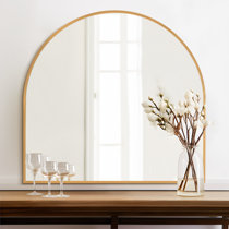 5 Foot Arched Mirror Antique Gold