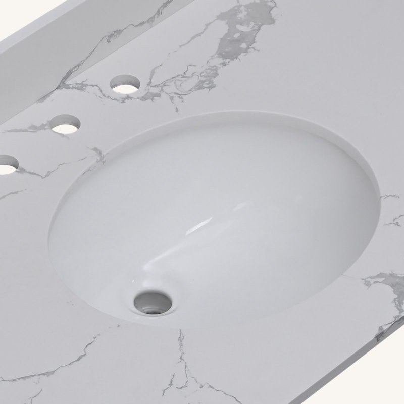 19"X16" Oval Shape Undermount Bathroom Sink Modern Pure White Porcelain Ceramic Lavatory Vanity Sink Basin With Overflow