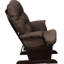 Chaise berçante, brun. Surmatelas rembourré, détendez-vous. Tissu respirant, bois, fauteuil de chambre de bébé facile d'entretien avec style moderne. Lin, rembourré d'éponge, base stable