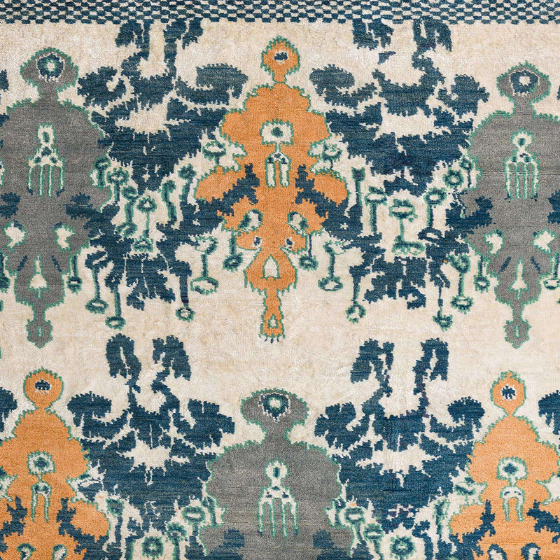 Tapis abstrait moderne 5231, Carré 6 pi