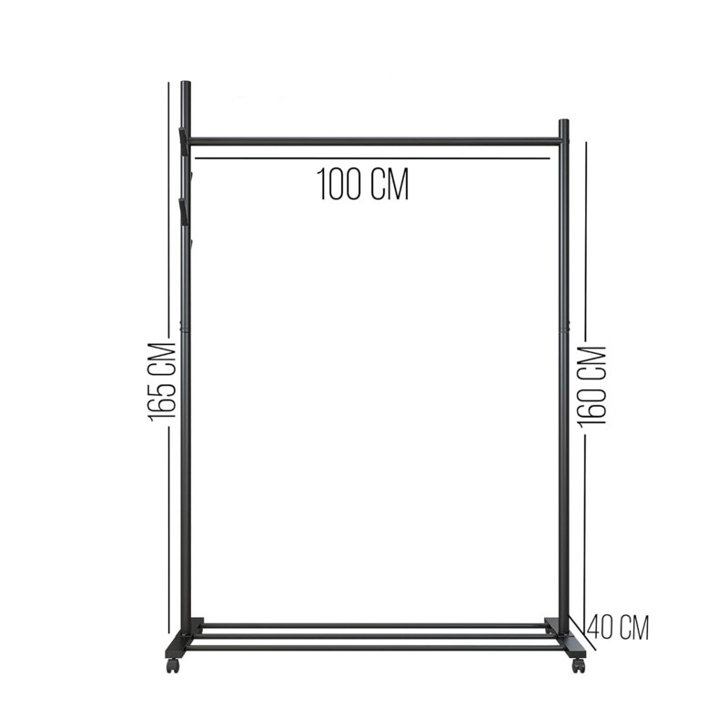100cm Rolling Clothing Rack