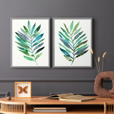 Palm Frond Flow III-Premium Framed Print -Ready to Hang - No Nails Required - No Nails Required