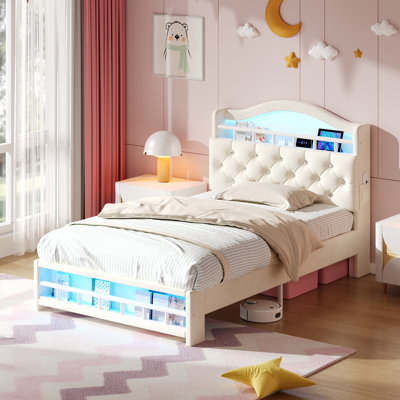 Solid Wood Storage Bed