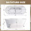 Baignoire autoportante 59 po en acrylique, baignoire autoportante, drain chromé Toe-Tap,-121168399
